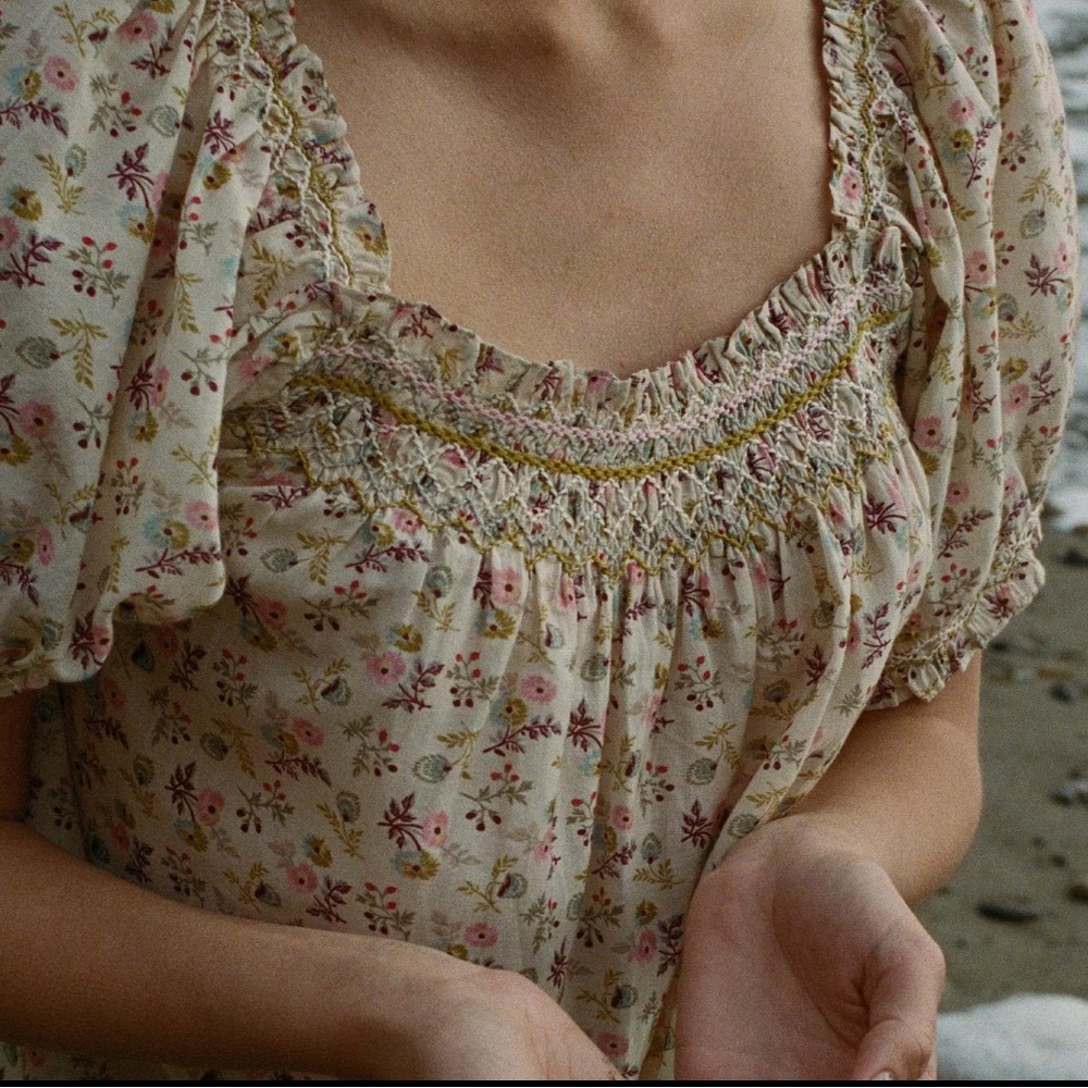 Doen Portia Top - feathered floral XXS